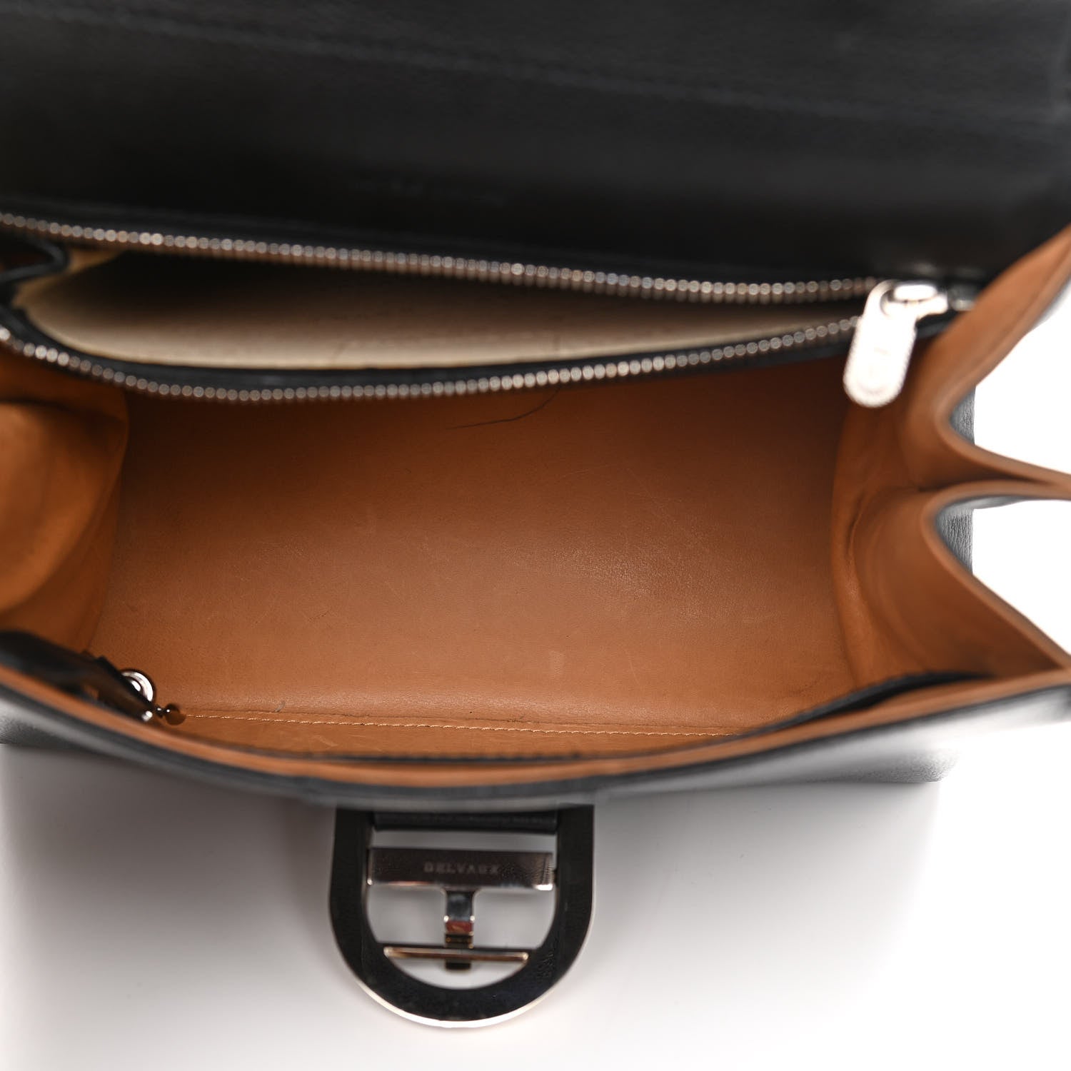 Delvaux Grained Calfskin PM Brillant Satchel Black 5 of 12