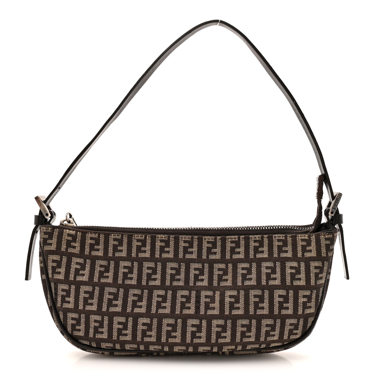 Fendi Zucchino Pochette Dark Brown 1 of 10