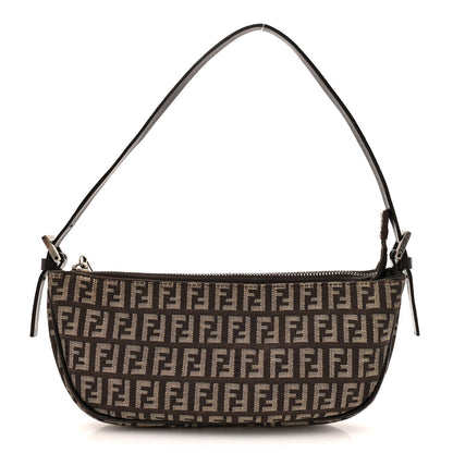 Fendi Zucchino Pochette Dark Brown 1 of 10