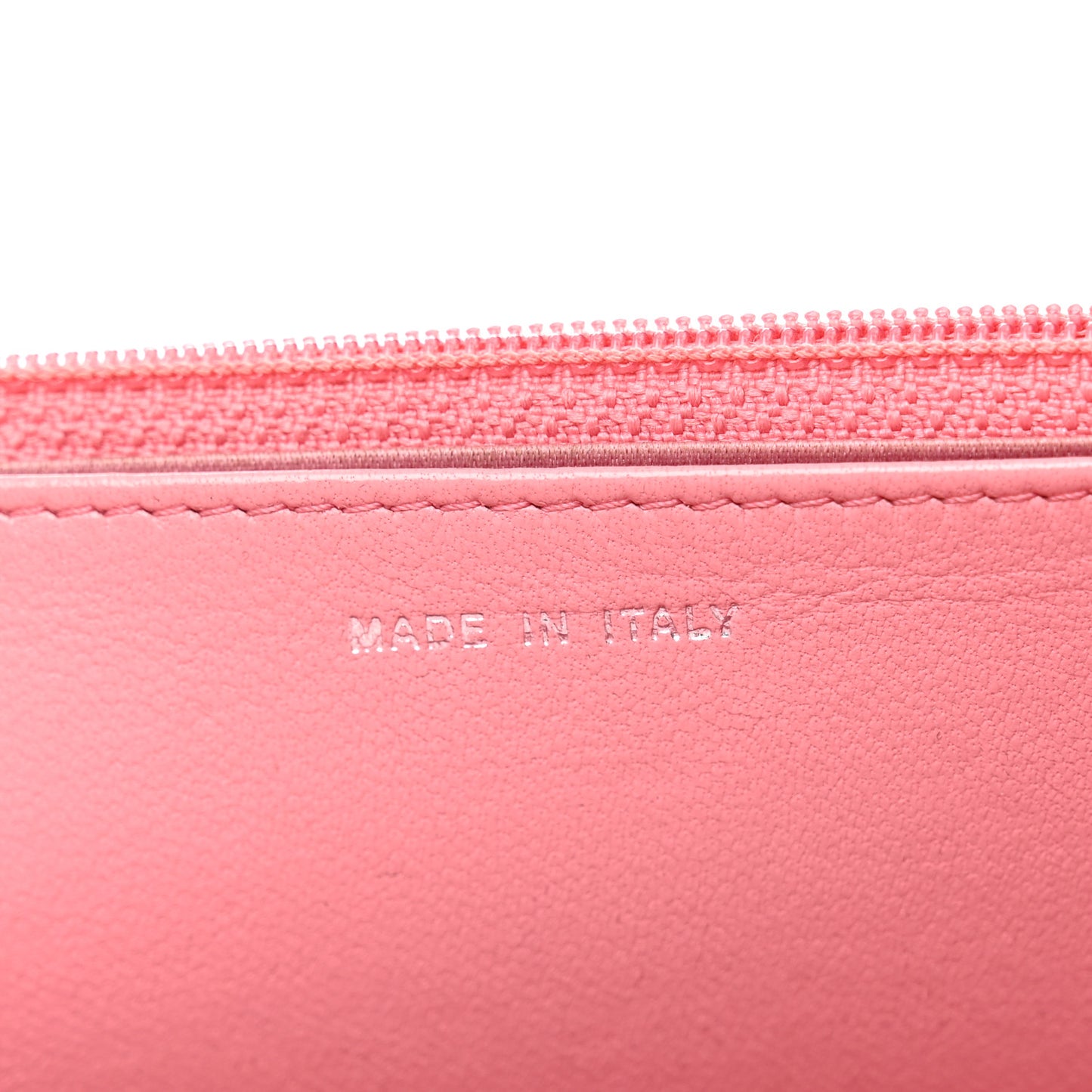 Lambskin Camellia Embossed Wallet on Chain WOC Pink