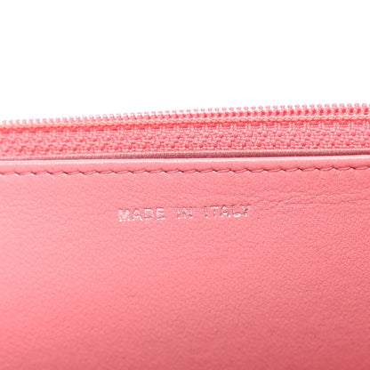 Chanel Lambskin Camellia Embossed Wallet on Chain WOC Pink 7 of 12