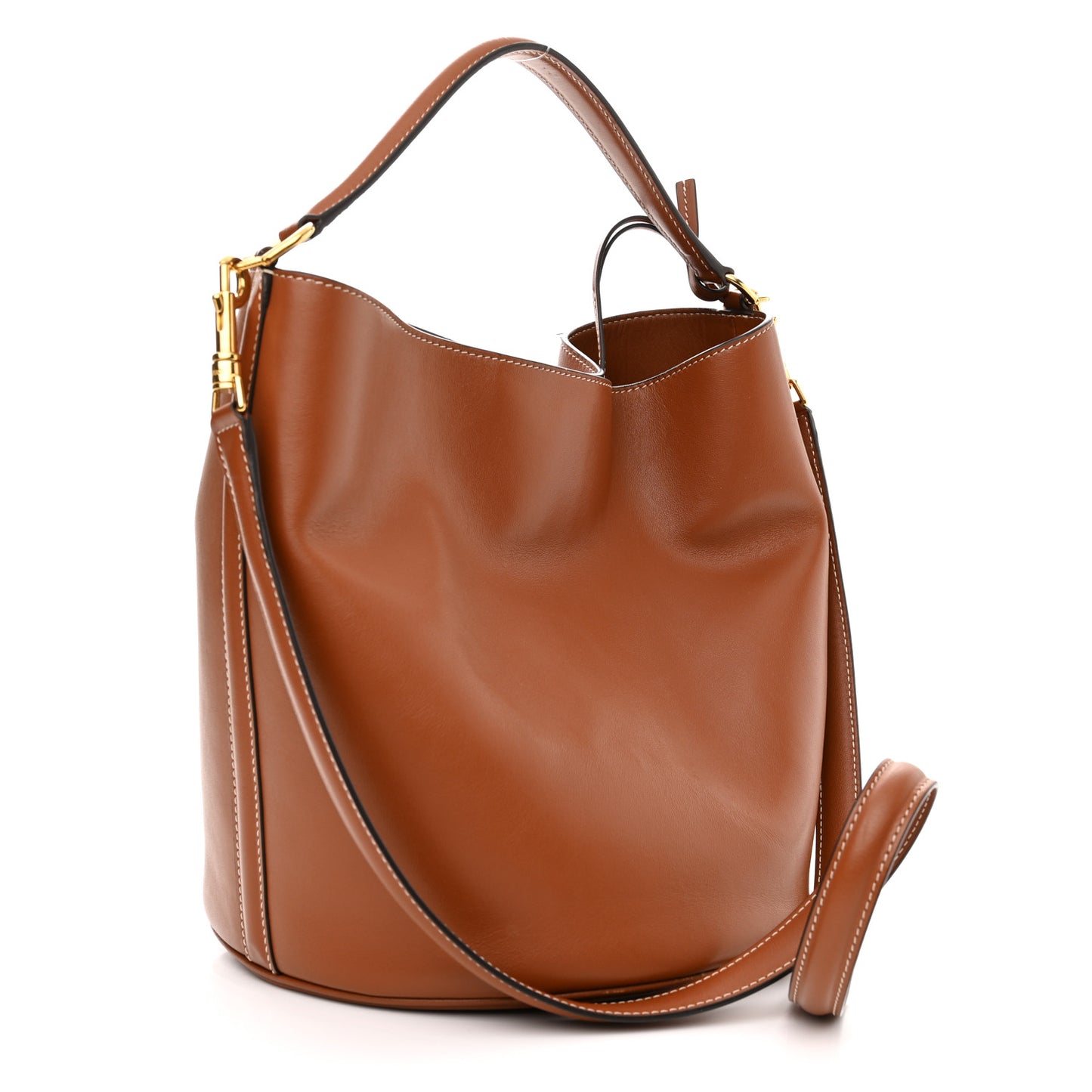 Smooth Calfskin Bucket 16 Bag Tan