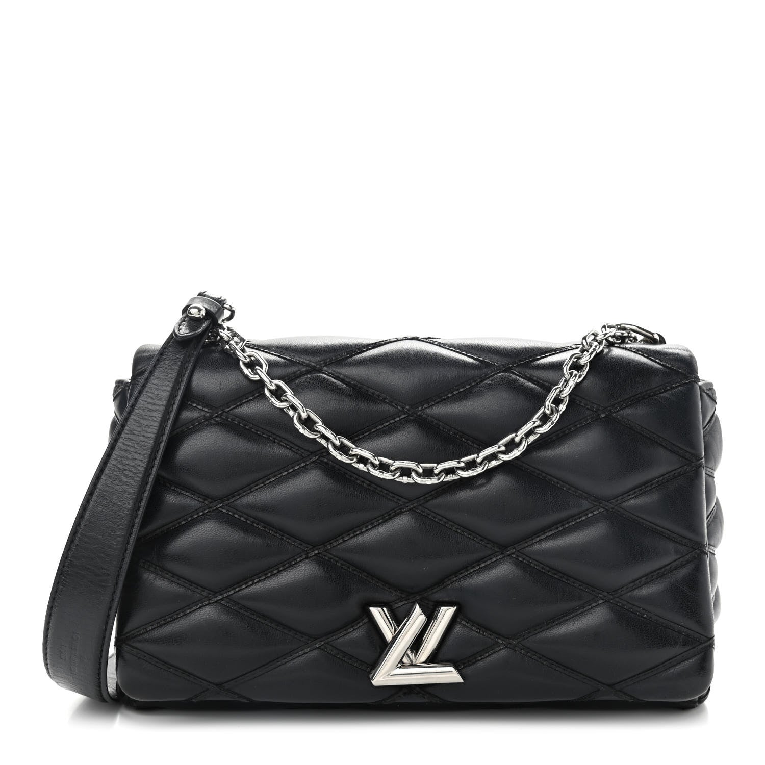 Louis Vuitton Lambskin Malletage GO-14 MM Black 1 of 10