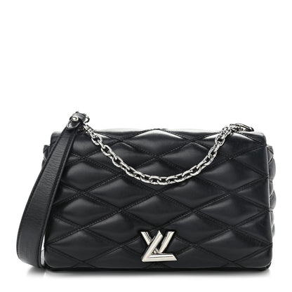 Louis Vuitton Lambskin Malletage GO-14 MM Black 1 of 10