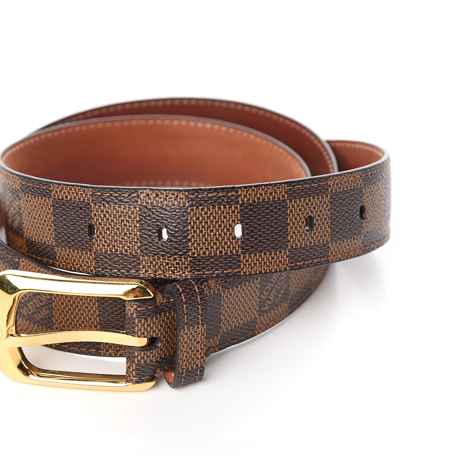 Louis Vuitton Damier Ebene 30mm Ellipse Belt 85 34 3 of 7