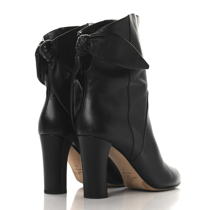 Jimmy Choo Smooth Calfskin Malene 85 Bow Ankle Boots 41 Black 5 of 9