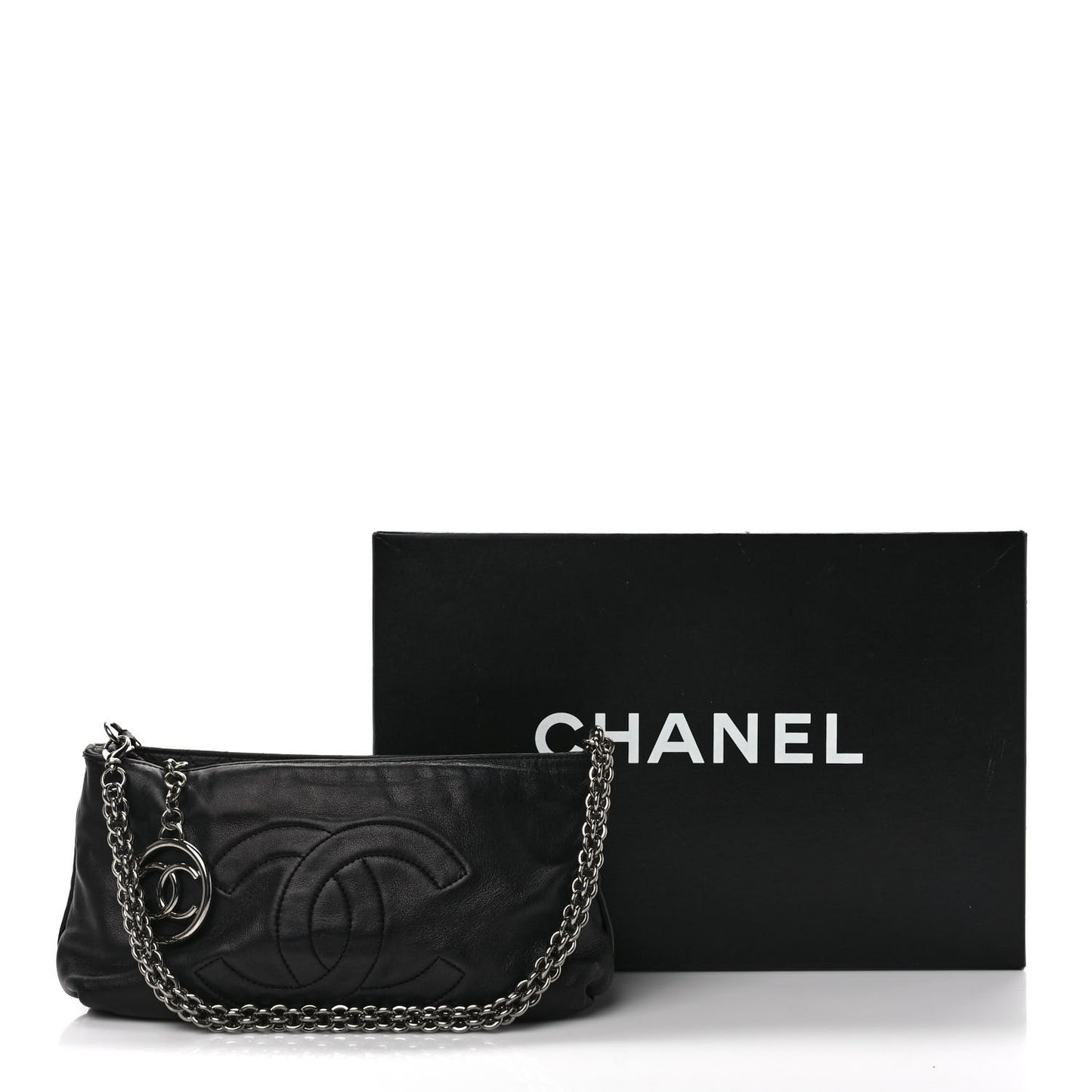 Lambskin Soft Chain Pochette Black