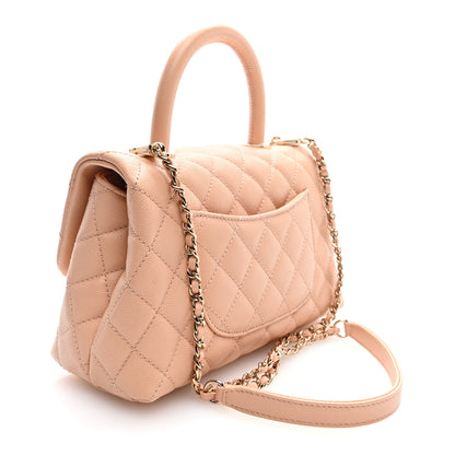 Chanel Caviar Quilted Mini Coco Handle Flap Light Pink 3 of 10