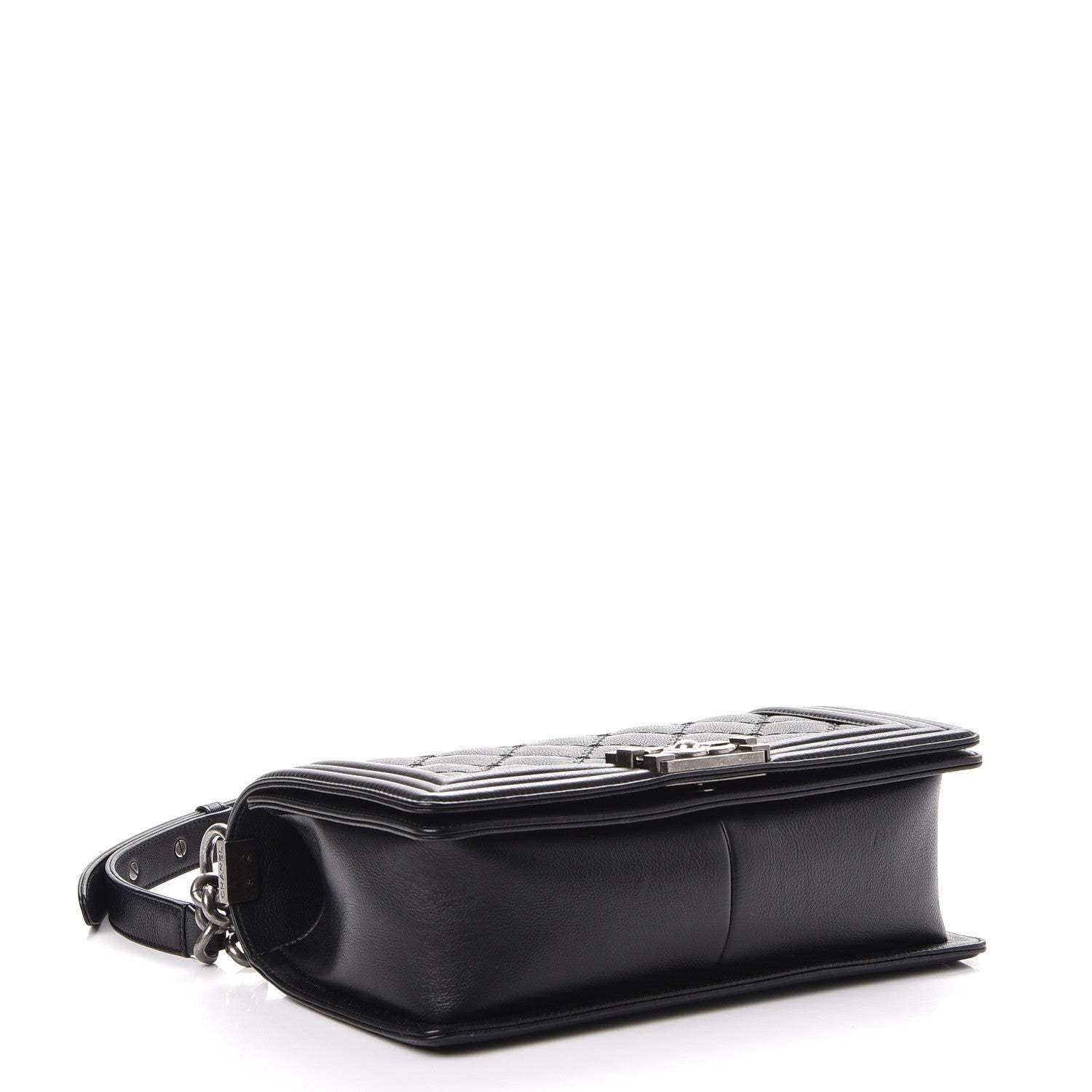 Chanel Calfskin Double Stitch Medium Boy Flap Black 4 of 10