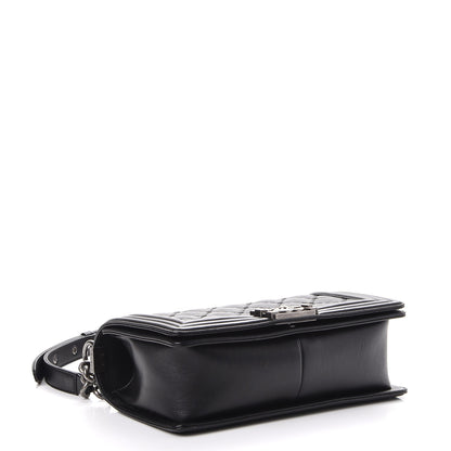 Chanel Calfskin Double Stitch Medium Boy Flap Black 4 of 10
