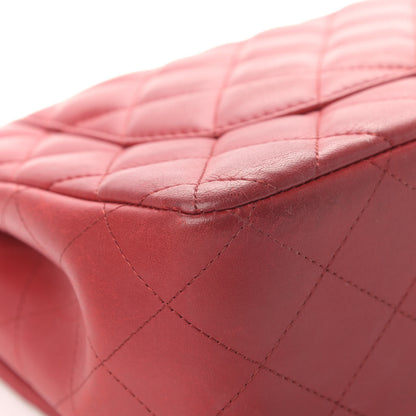 Chanel Lambskin Quilted Jumbo Double Flap Red 16 of 16