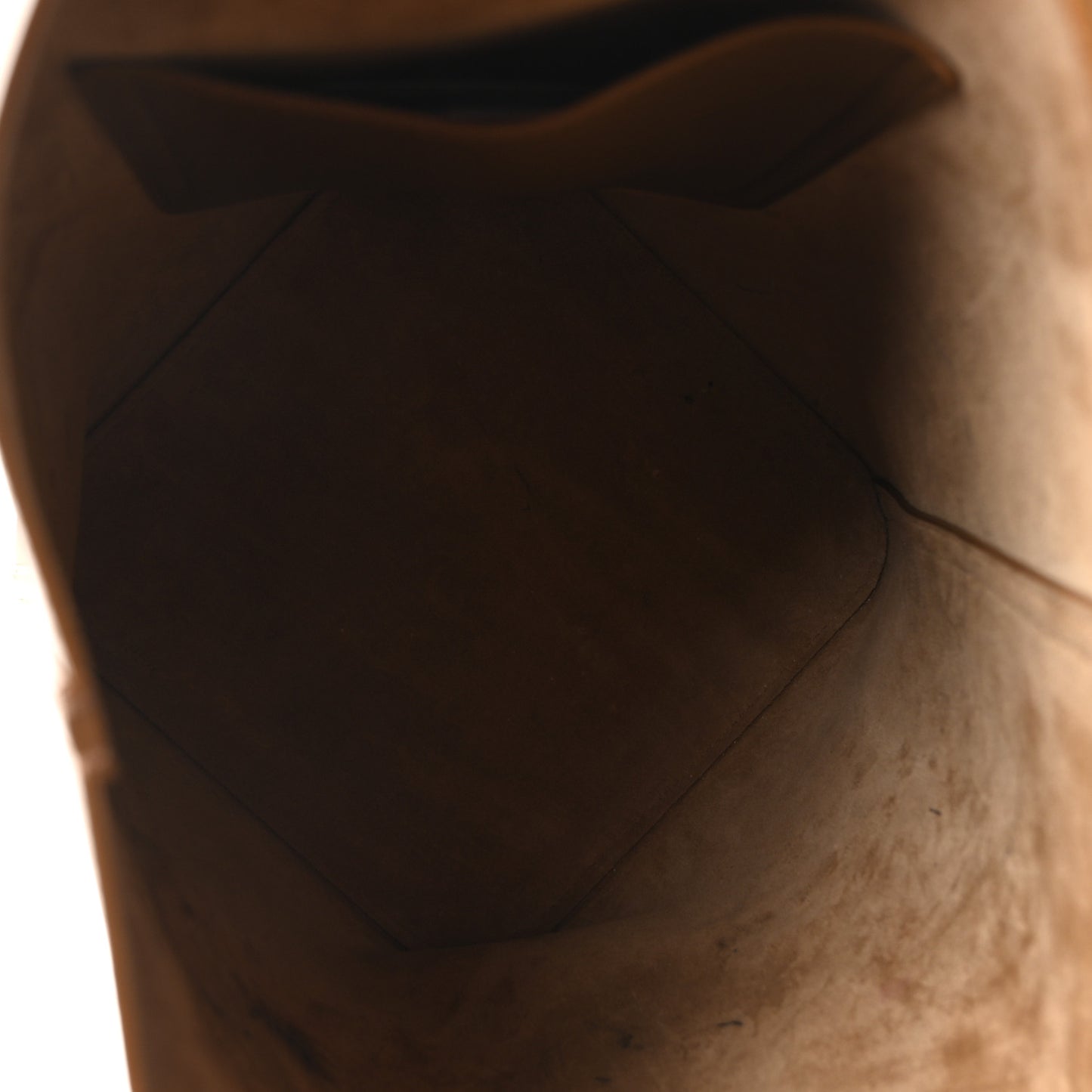 Smooth Calfskin Medium Pebble Bucket Bag Oak