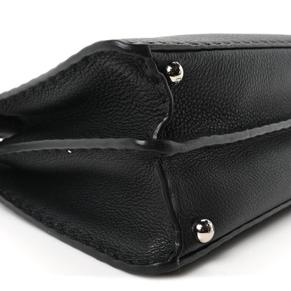 Fendi Cuoio Romano Selleria Chamois Small Peekaboo I SEE U Satchel Black Camel Sunflower 8 of 10