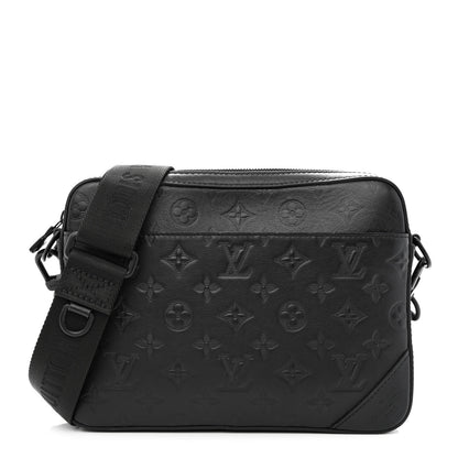 Louis Vuitton Calfskin Monogram Shadow Duo Messenger Black 1 of 9