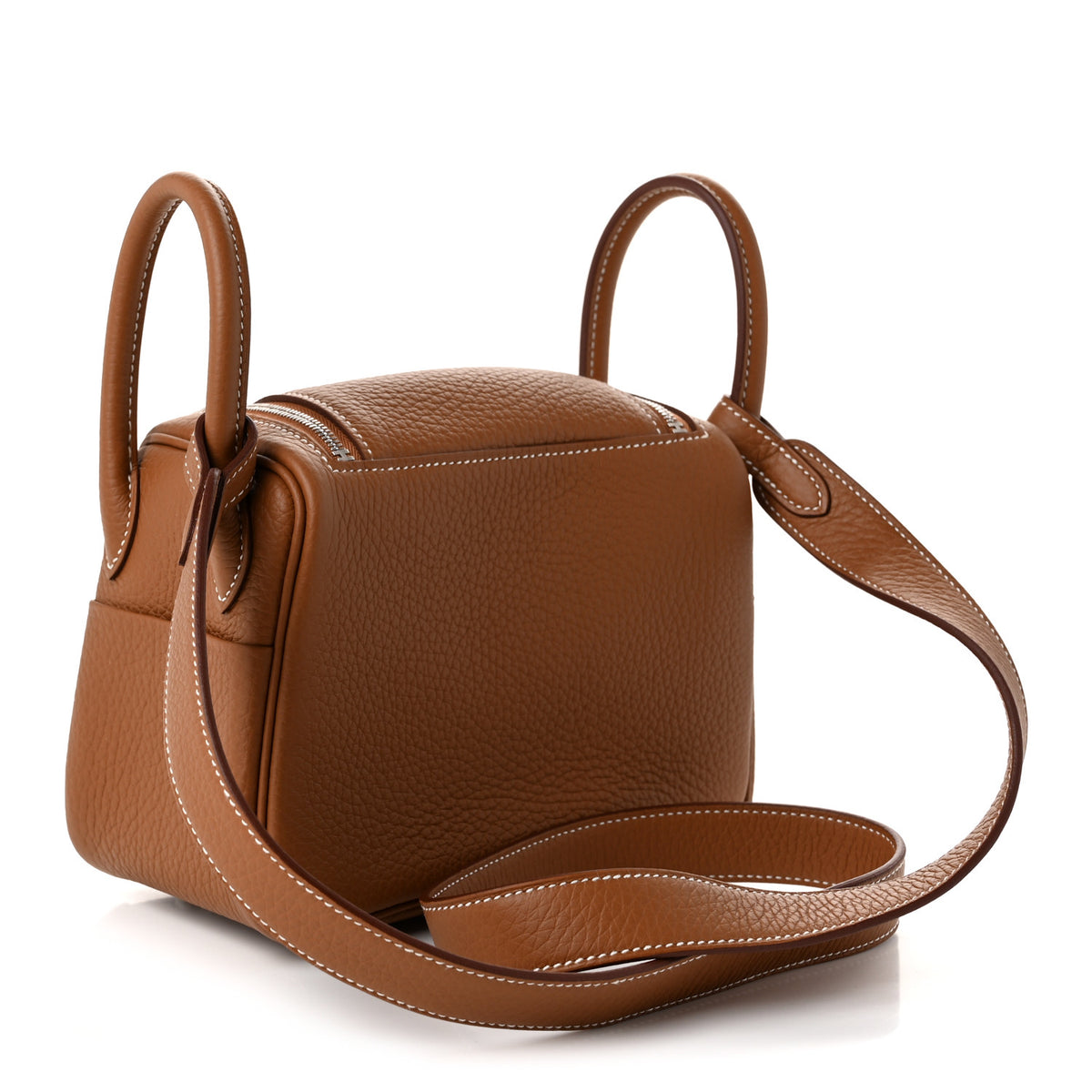 Hermes Taurillon Clemence Mini Lindy 20 Gold 3 of 11