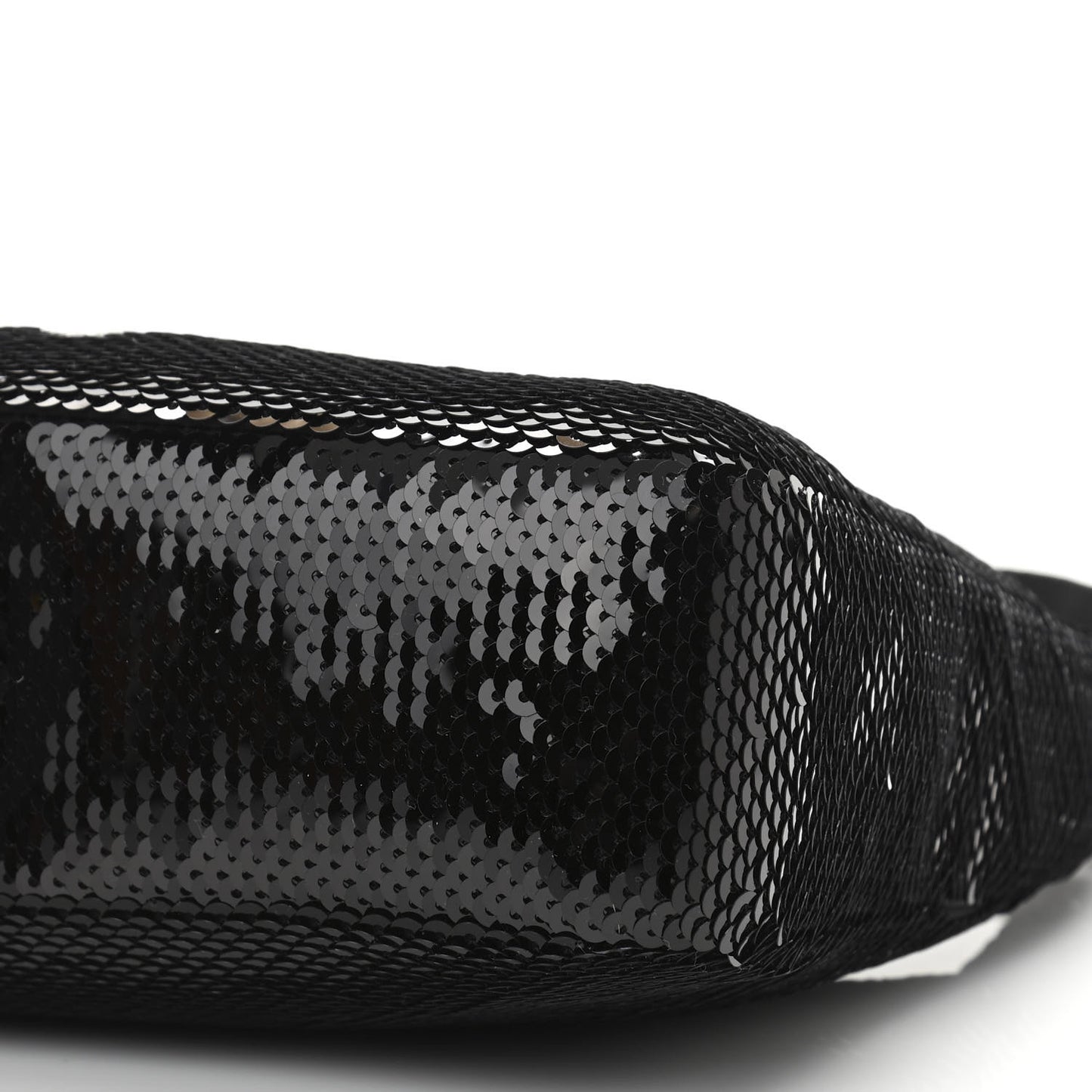 Paillettes Sequin Mini Re-Edition 2000 Bag Black White