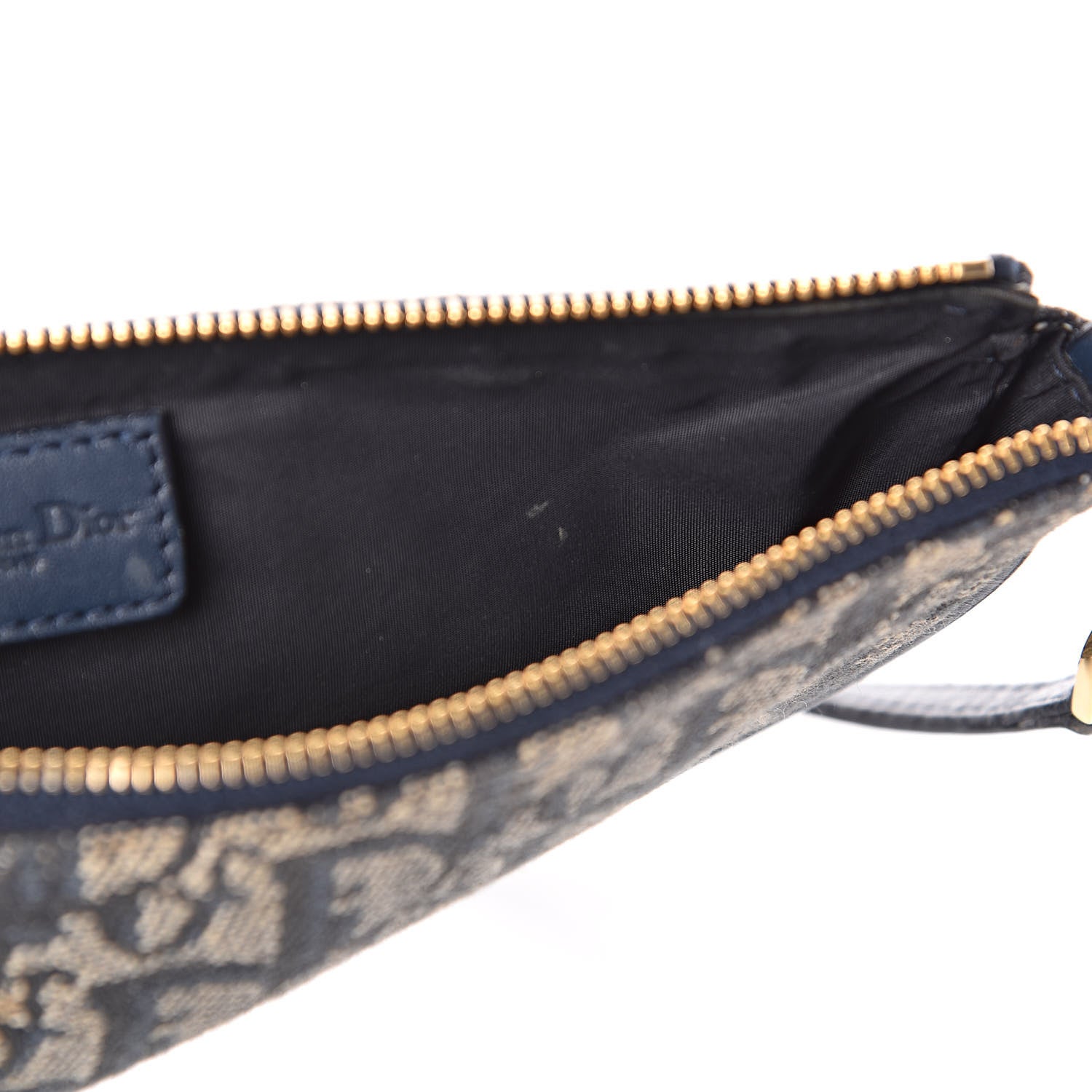 Christian Dior Monogram Mini Saddle Pochette Navy 8 of 13