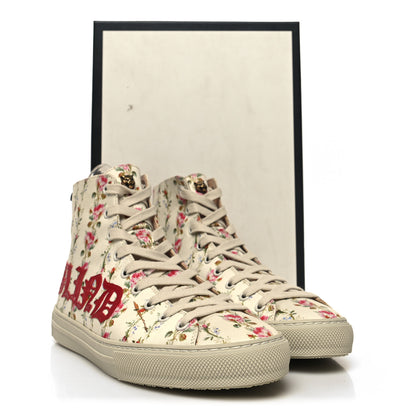 Gucci Canvas Romantic Print Major Blind For Love High Top Sneakers 37 Ivory 9 of 9