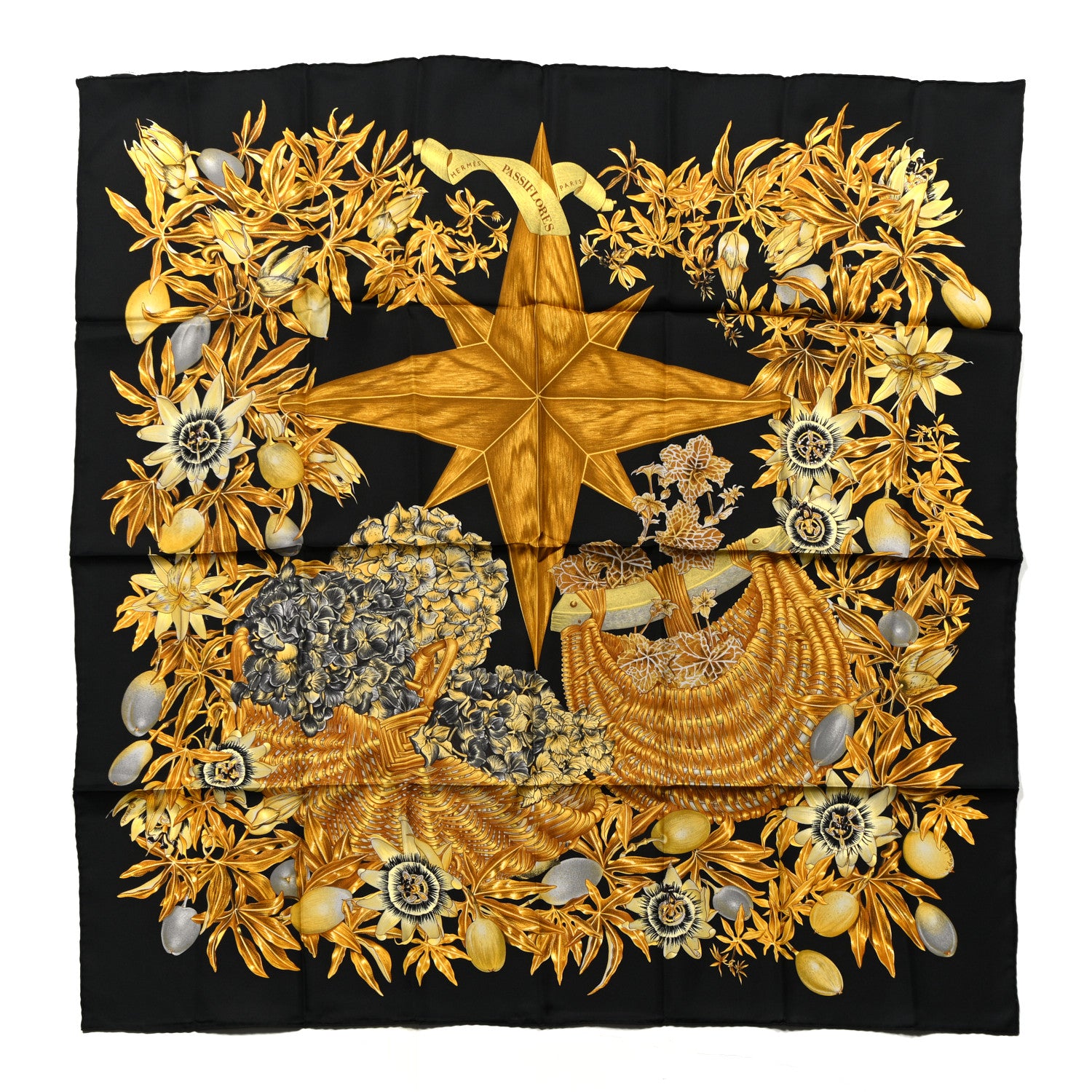 Hermes Silk Passiflores Scarf 90 1 of 5