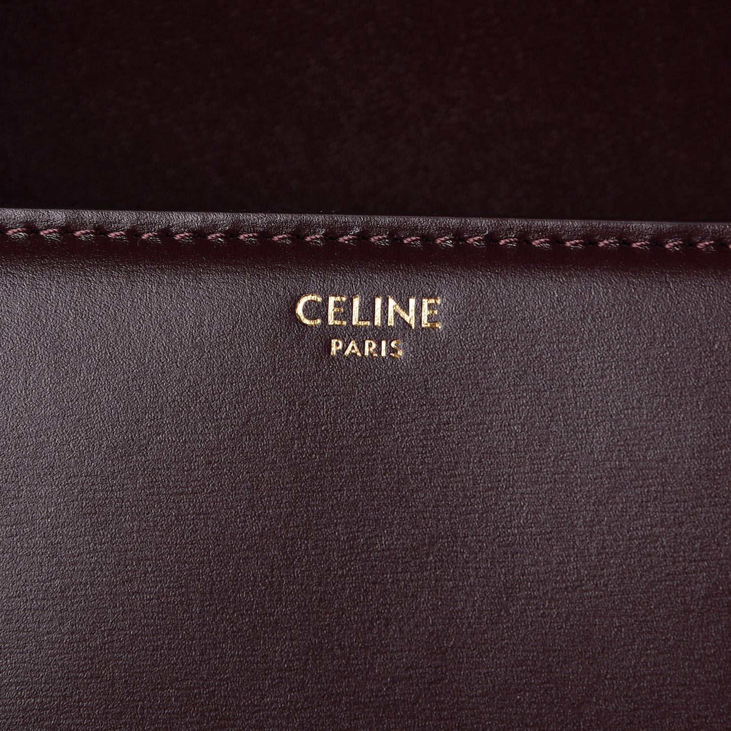 Shiny Calfskin Medium Triomphe Burgundy