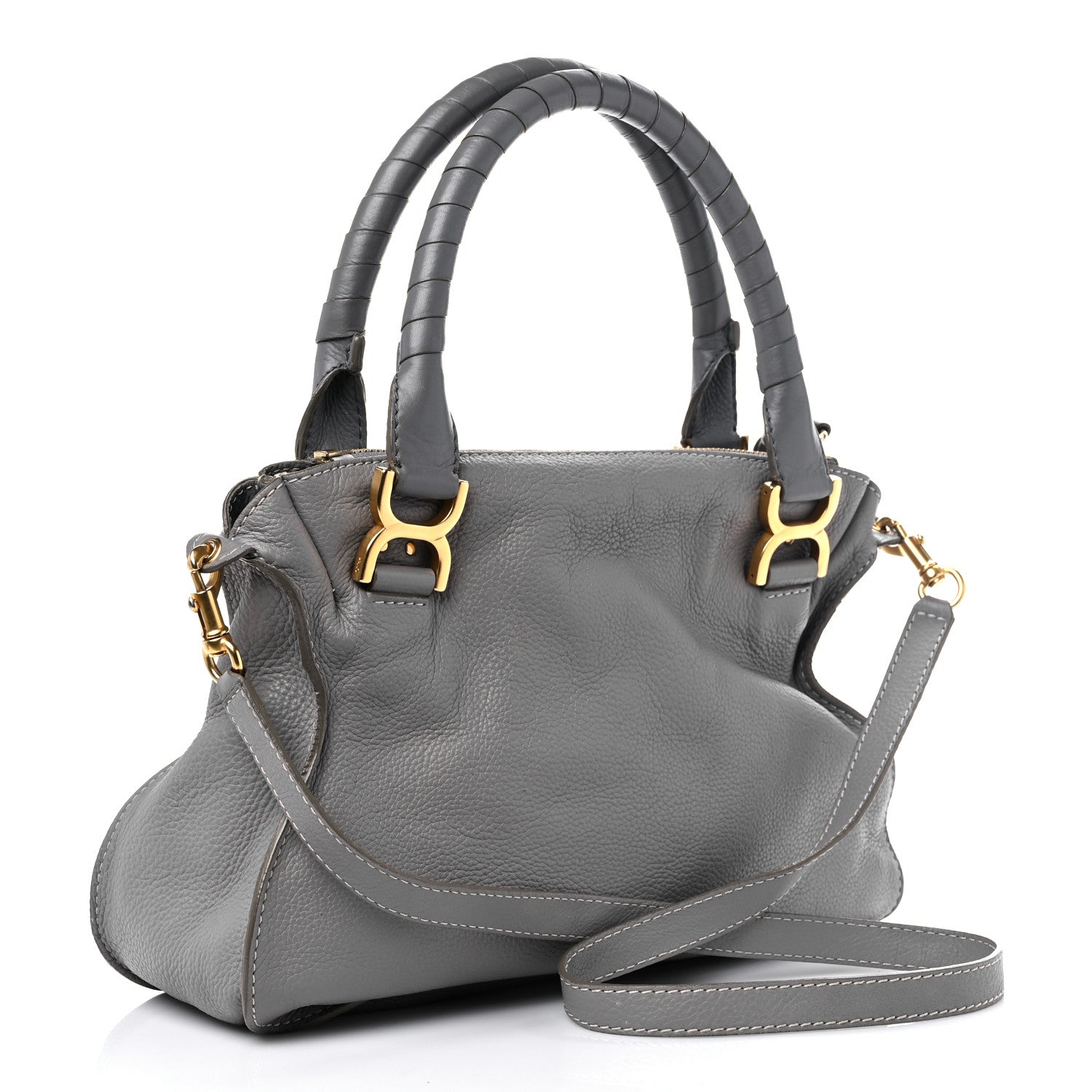 Chloe Calfskin Medium Marcie Satchel Cashmere Grey 3 of 13