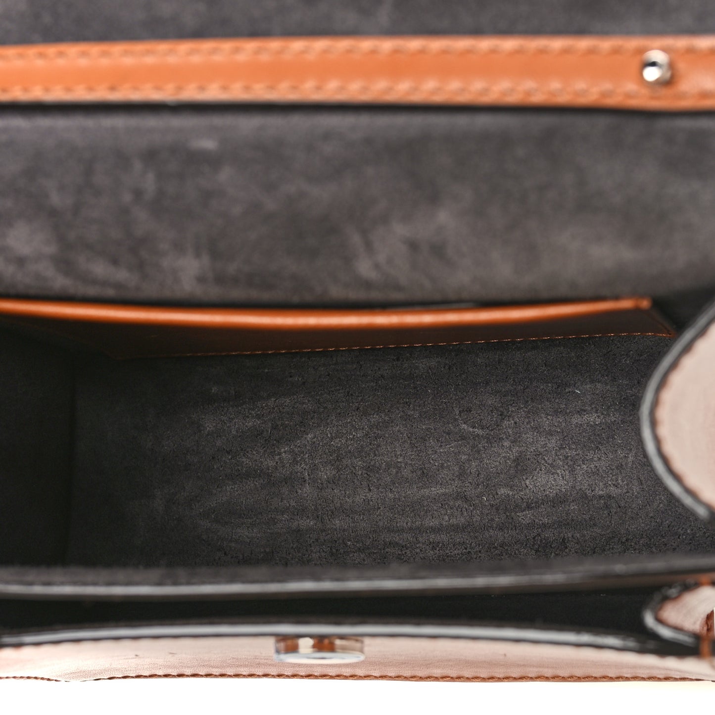 Calfskin Madeline Shoulder Bag Brown