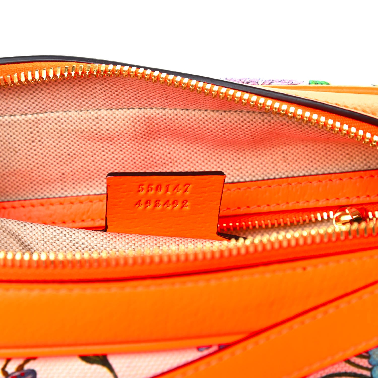 Gucci Canvas Flora Floral Shoulder Bag White Orange Fluo 7 of 10