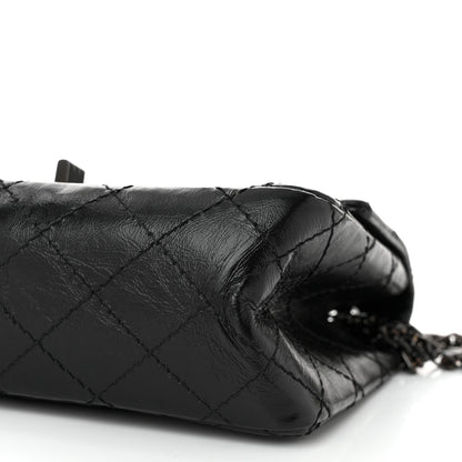 Chanel Aged Calfskin Quilted 2.55 Reissue Mini Flap So Black 9 of 10