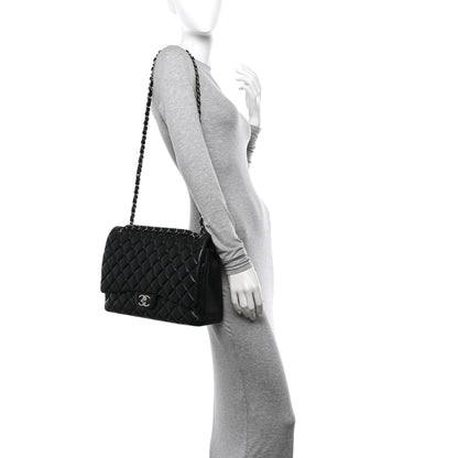 Chanel Lambskin Quilted Maxi Double Flap Black 2 of 11