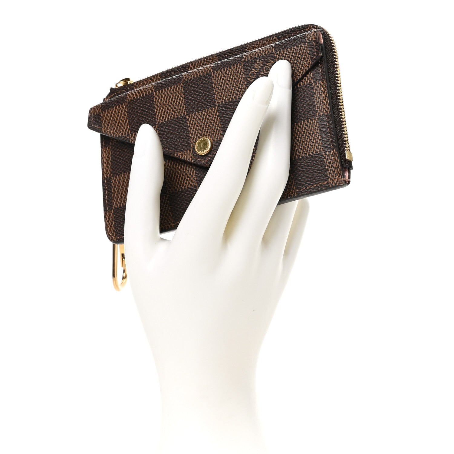 Louis Vuitton Damier Ebene Recto Verso Card Holder Rose Ballerine 2 of 8