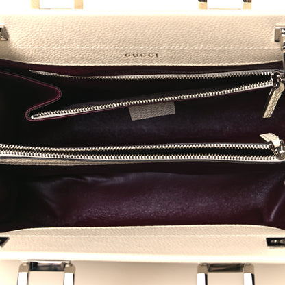 Gucci Grainy Calfskin Small Zumi Top Handle Bag Mystic White 5 of 11