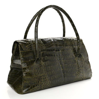 Nancy Gonzalez Crocodile Double Handle Satchel Green 2 of 10