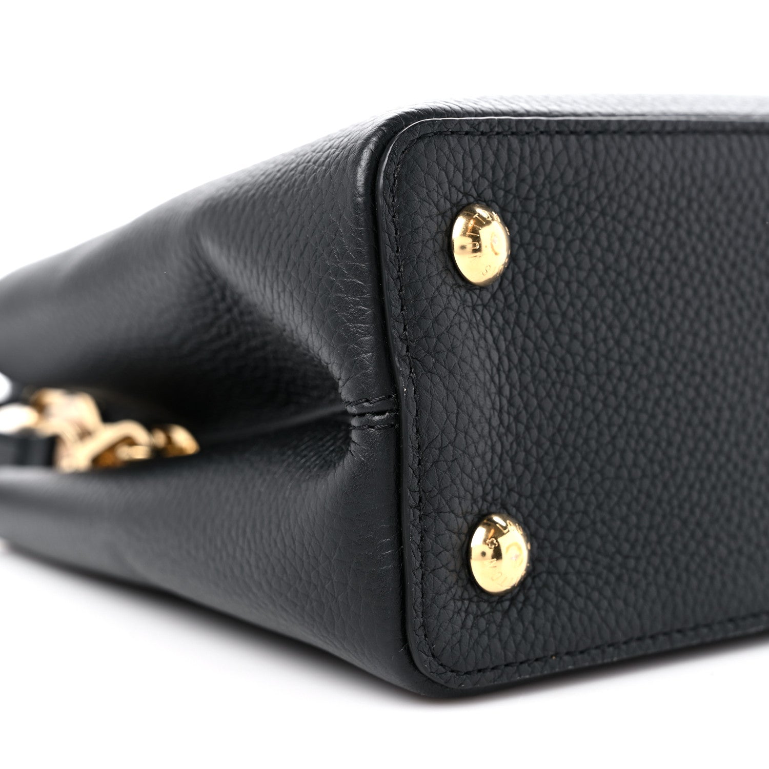 Louis Vuitton Taurillon Kintsugi Capucines MM Black 7 of 8