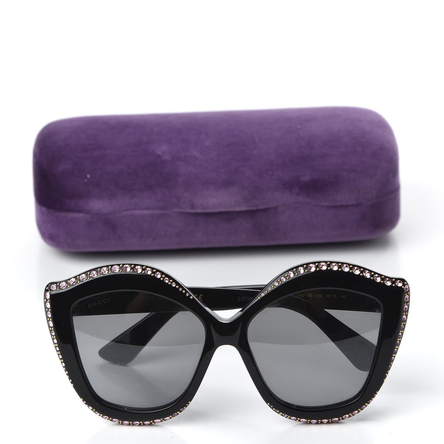 Gucci Crystal Cat Eye GG0118S Sunglasses Black 8 of 8