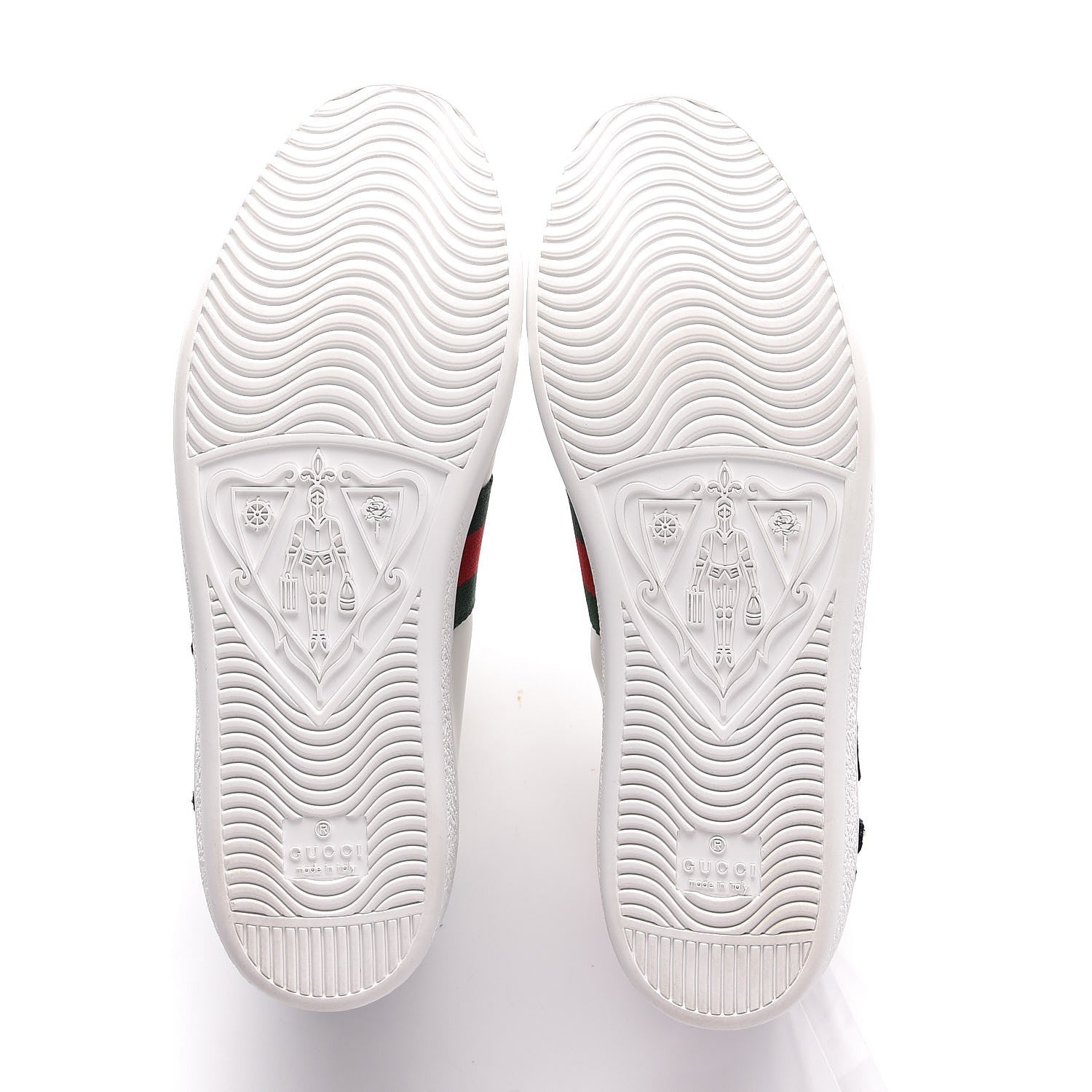 Gucci Calfskin Web Floral Embroidered Ace Sneakers 38.5 White 7 of 12