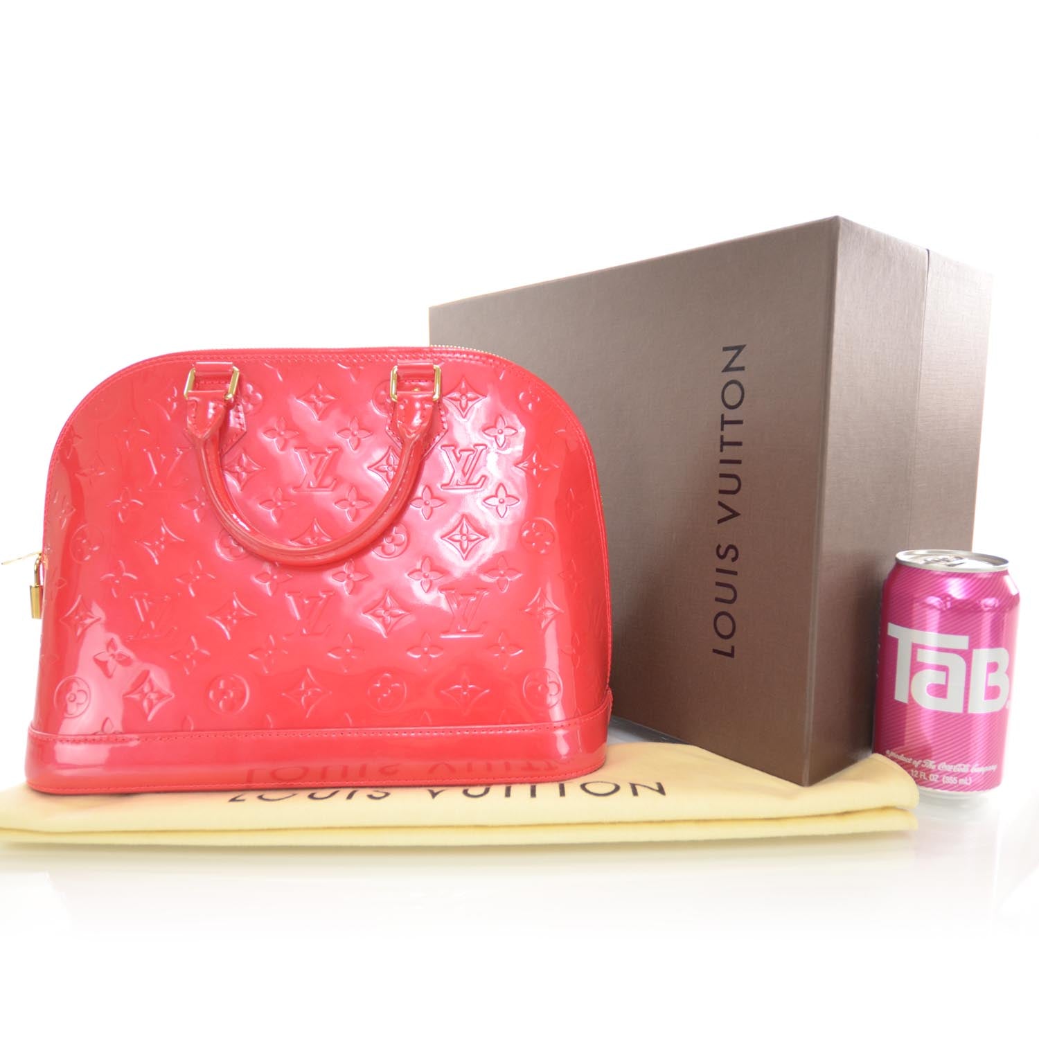 Louis Vuitton Vernis Alma PM Rouge Grenadine 3 of 8