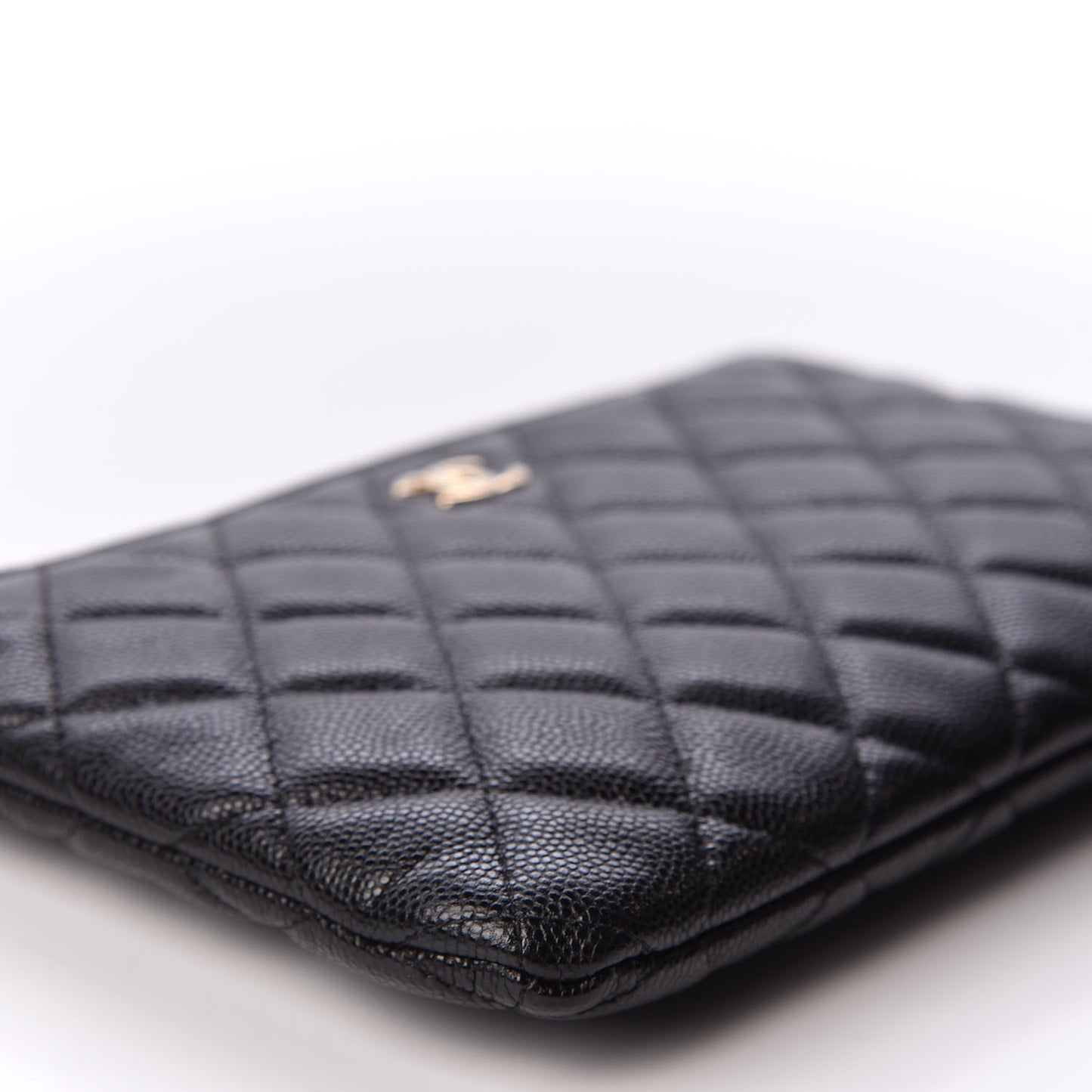 Caviar Quilted Small Pouch Black
