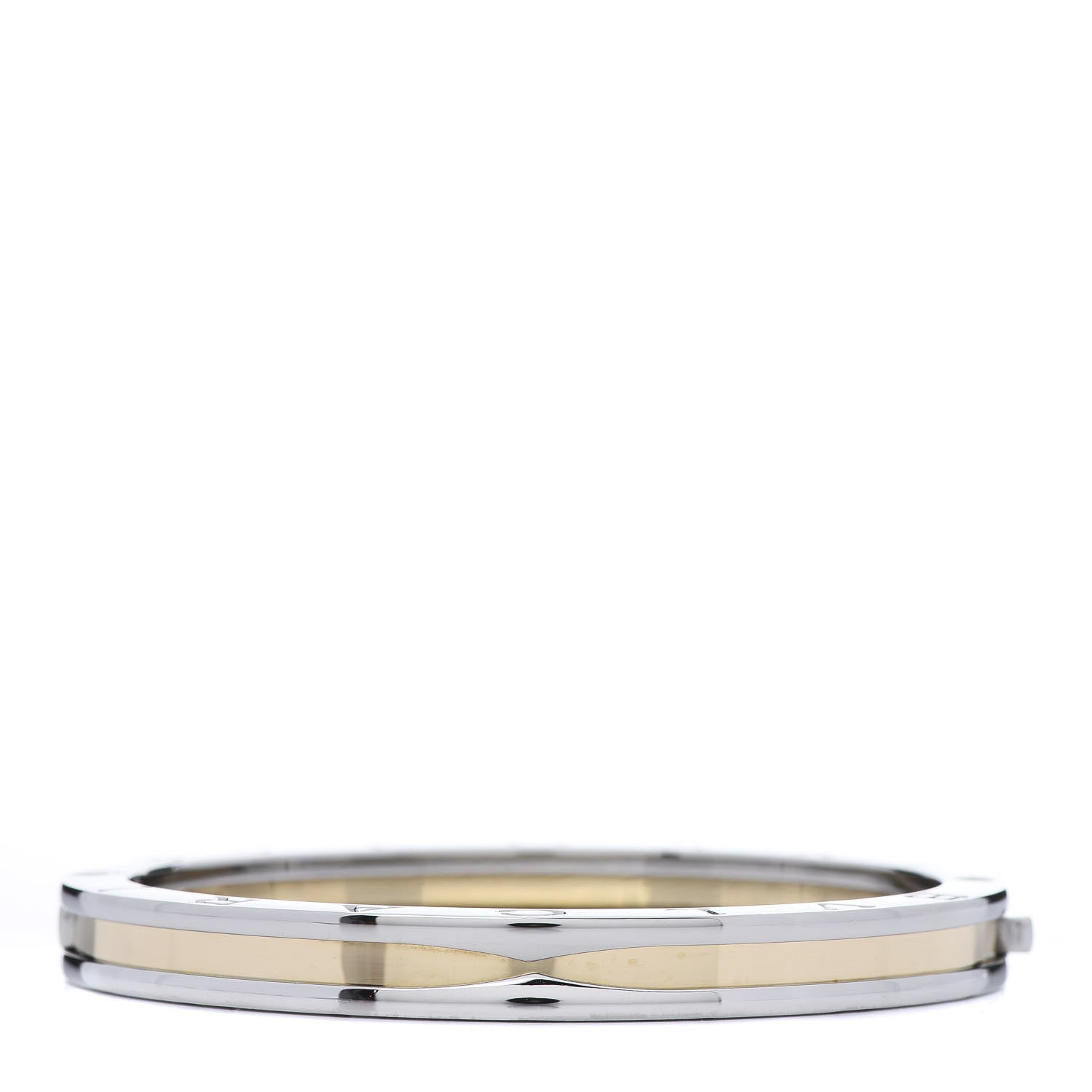 Bulgari 18K Yellow Gold Stainless Steel B.Zero1 Bangle Bracelet 3 of 5