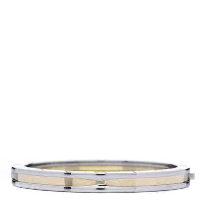 Bulgari 18K Yellow Gold Stainless Steel B.Zero1 Bangle Bracelet 3 of 5