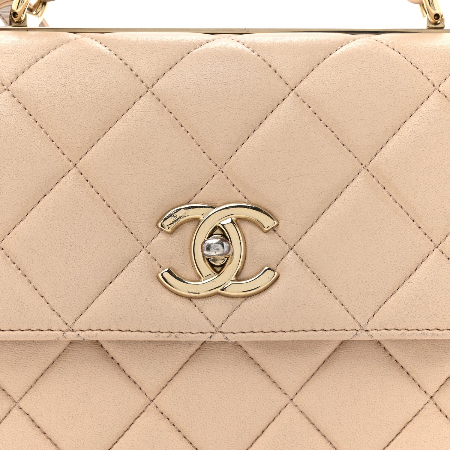 Chanel Lambskin Quilted Small Trendy CC Dual Handle Flap Bag Beige 9 of 20