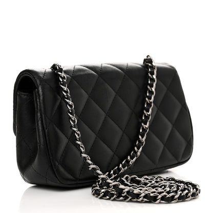 Chanel Lambskin Quilted Extra Mini Rectangular Flap Black 3 of 12