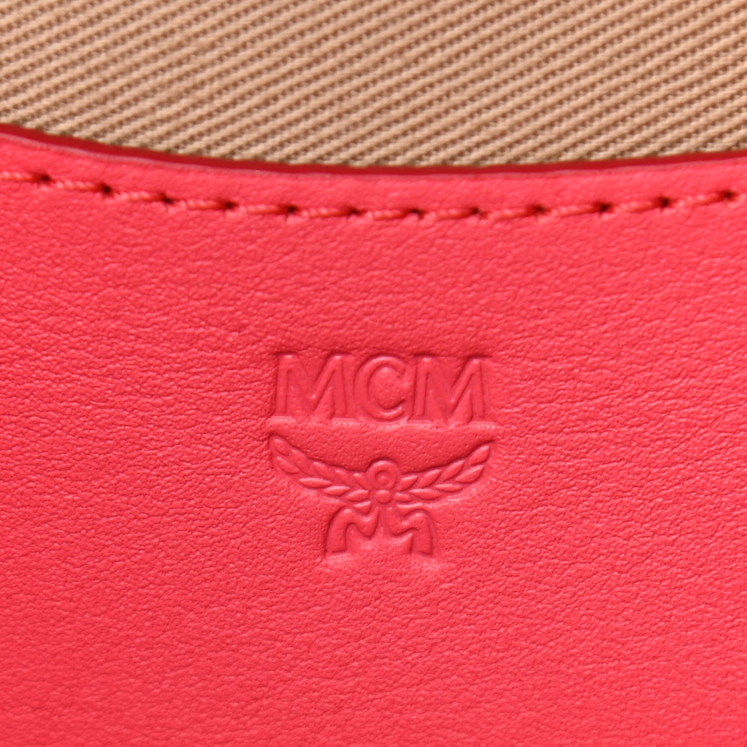 MCM Calfskin Ottomar Monogram Small Berlin Crossbody Sugar Pink 6 of 9