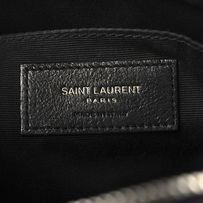 Saint Laurent Calfskin Matelasse Monogram Lou Camera Bag Black 6 of 13