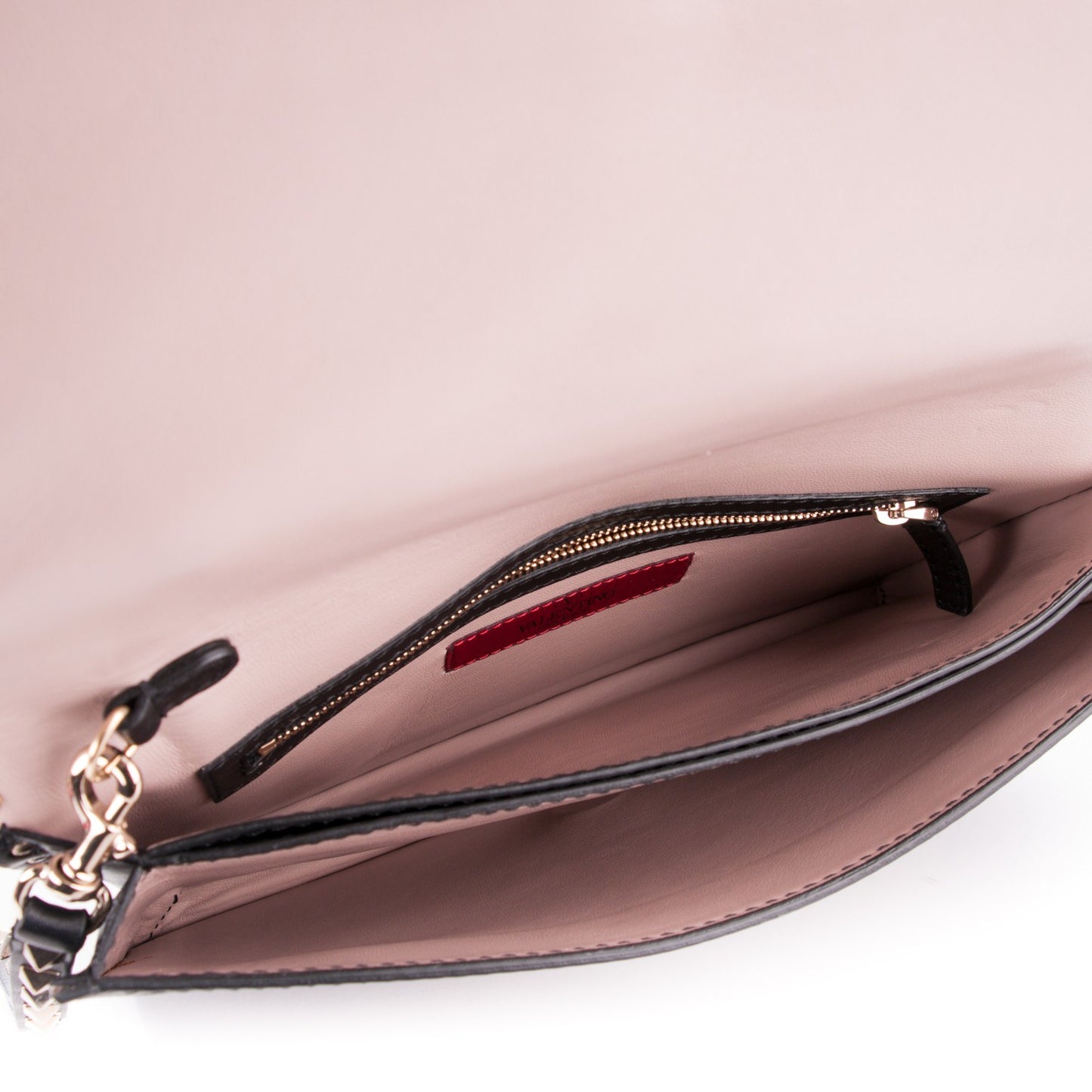 Nappa Rockstud Wristlet Clutch Black