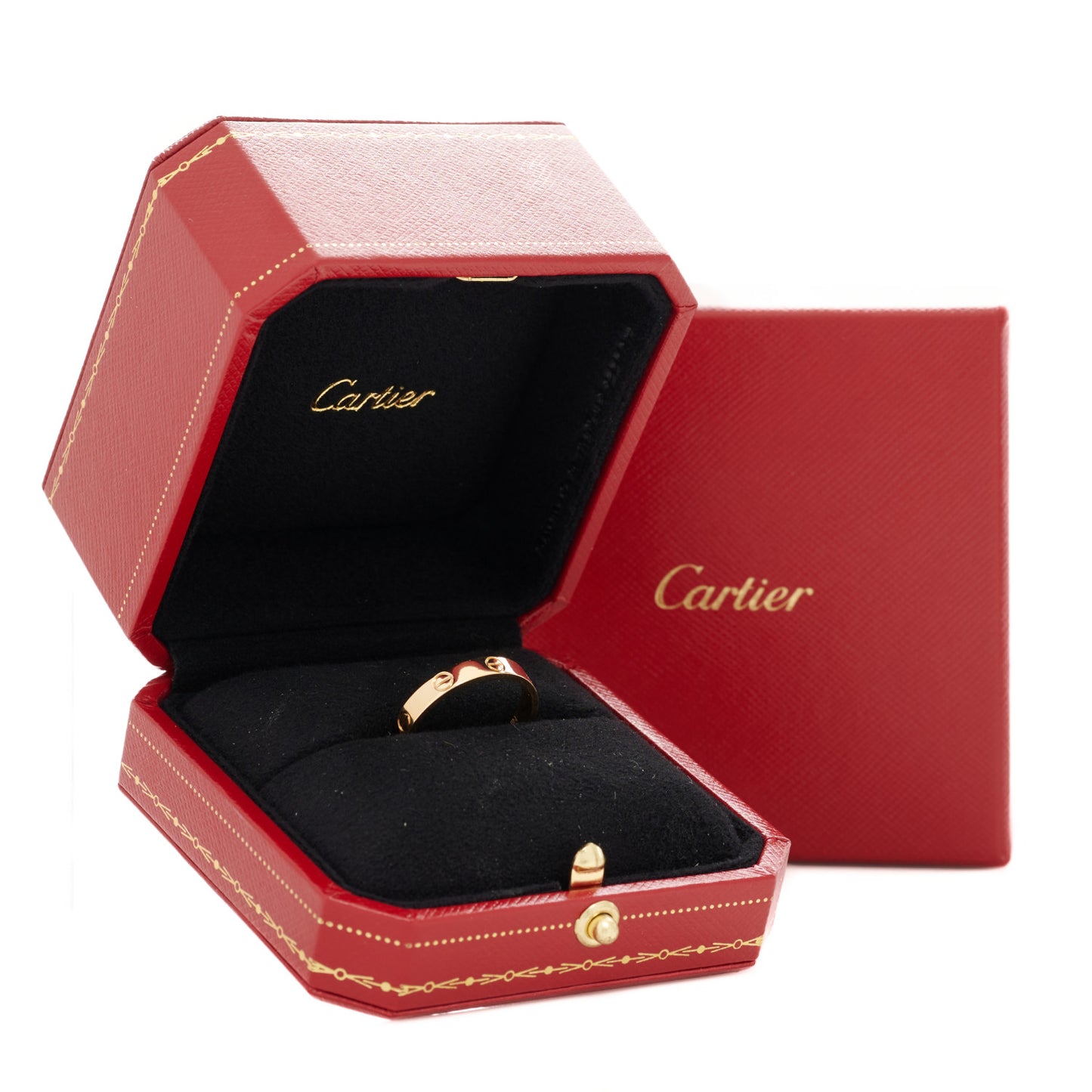 18K Yellow Gold 3.5mm LOVE Wedding Band Ring 59 8.75