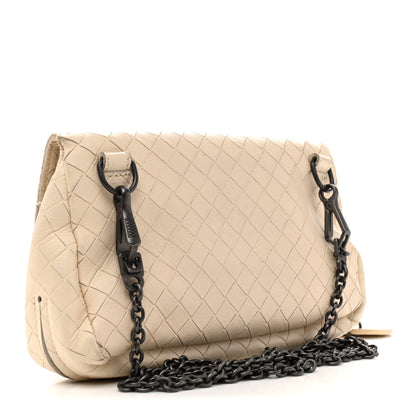 Bottega Veneta Calfskin Intrecciomirage Embossed Butterfly Small Chain Crossbody Colonial 3 of 15