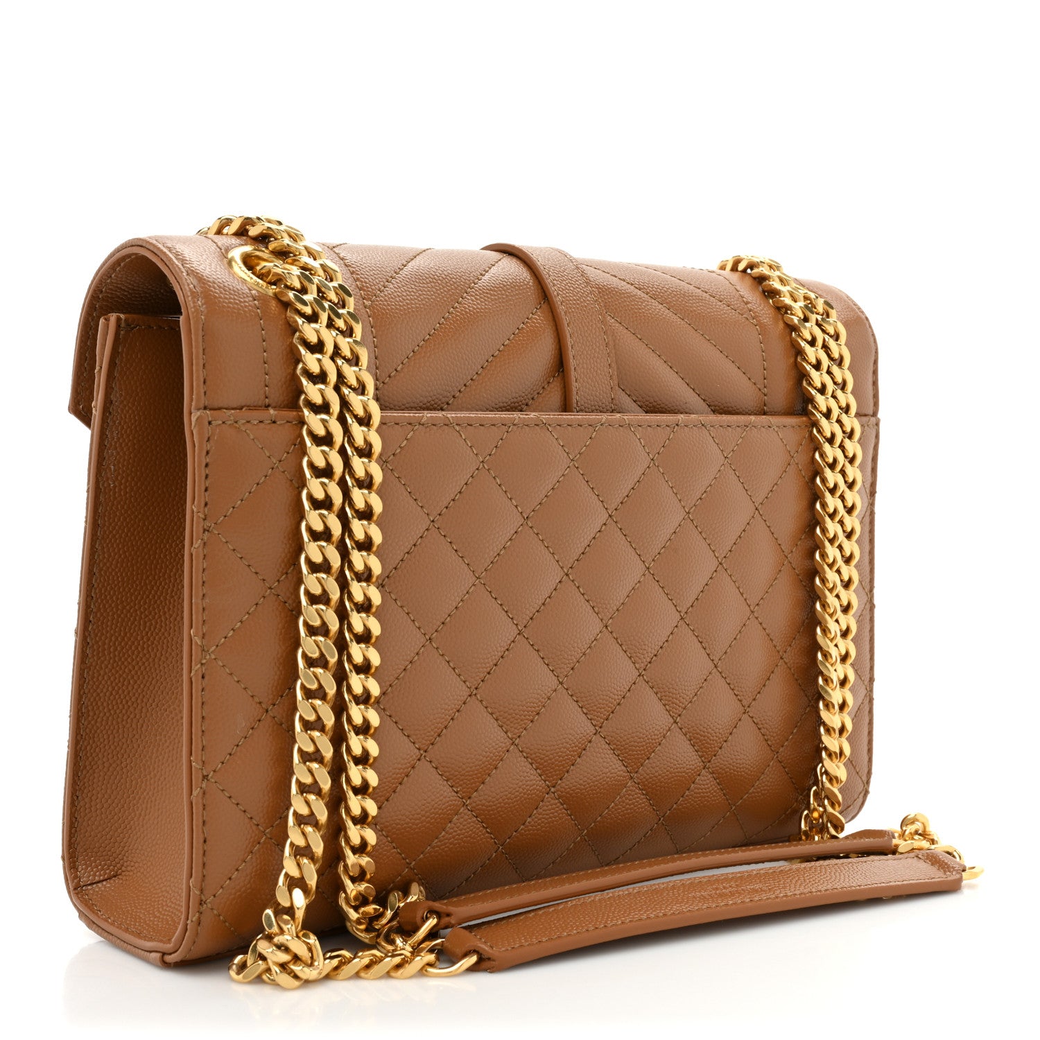 Saint Laurent Grain De Poudre Textured Mixed Matelasse Triquilt Medium Monogram Satchel Dune 3 of 8
