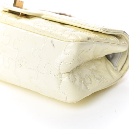 Chanel Crackled Patent Calfskin Puzzle 2.55 Reissue East West Flap White 6 of 17