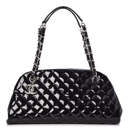 Chanel Patent Quilted Medium Just Mademoiselle Black 1 of 7