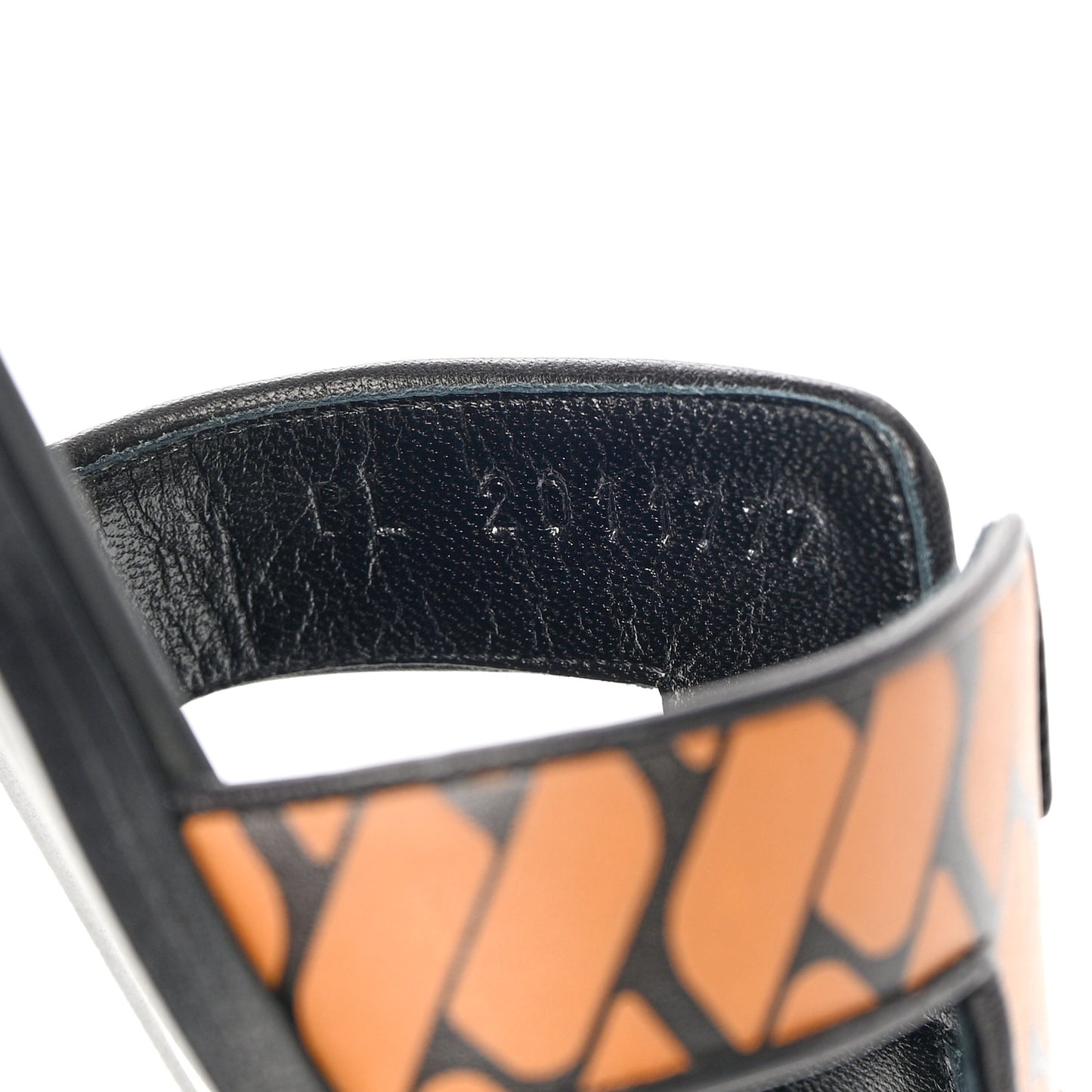 Calfskin Oran Sandals 36 Black Gold